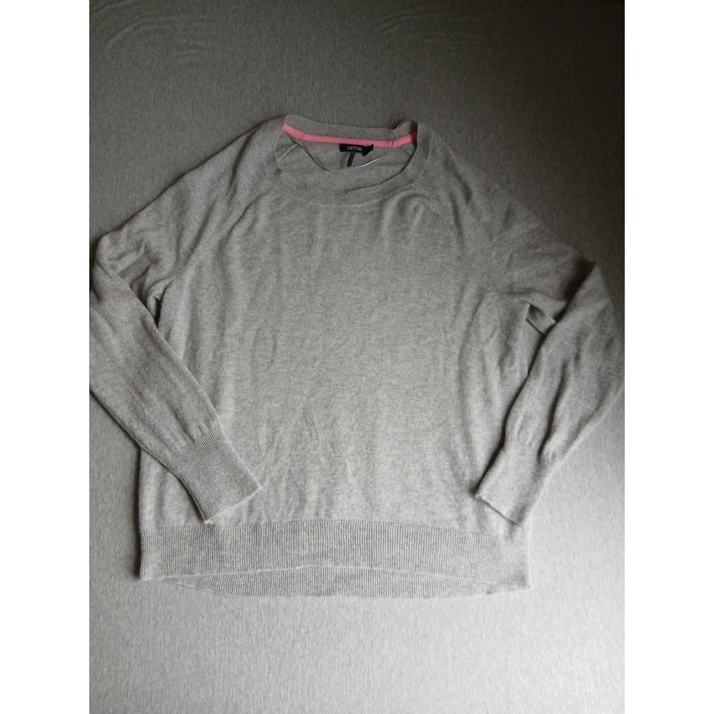 Apt Nine Sweater XL 100 Cashmere Grey Cozy Pullover Layers Classic Office